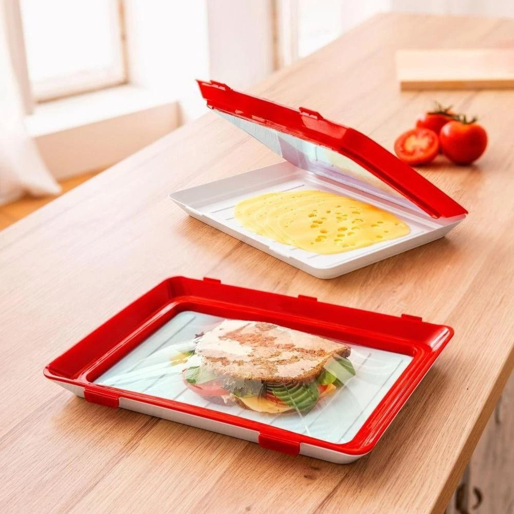  Qiuxunies Food Preservation Tray - with Stretch Cover