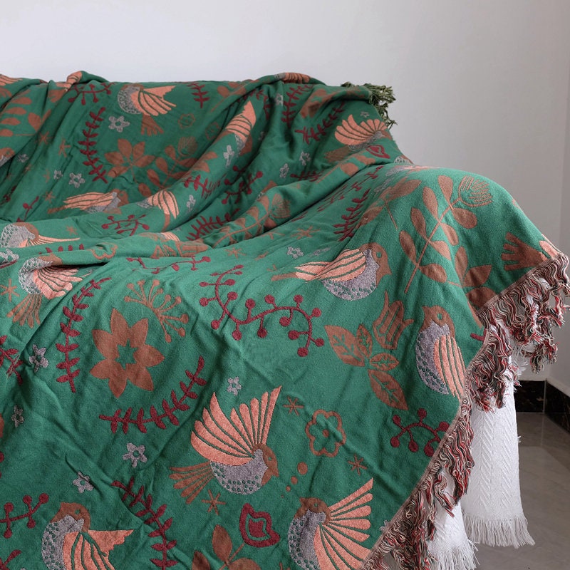 4 Layers Boho Throw Blanket Bed Sofa Cover