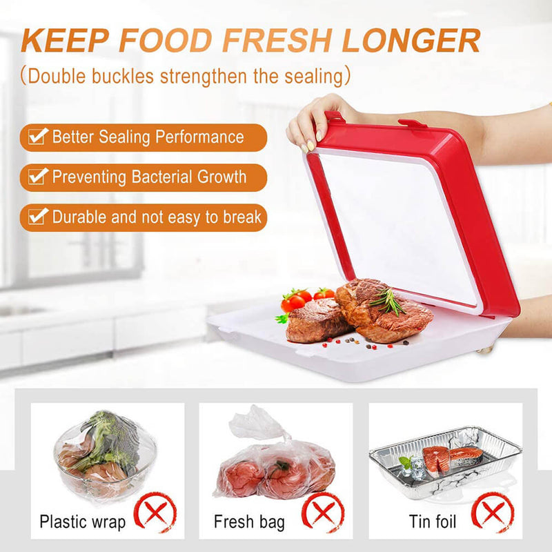  Qiuxunies Food Preservation Tray - with Stretch Cover