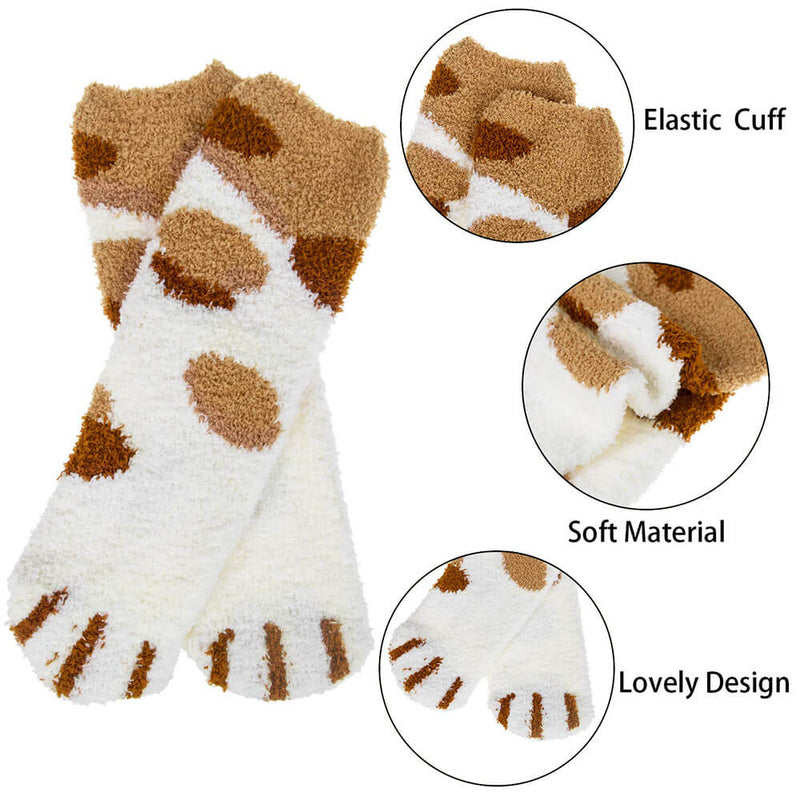 Womens Fluffy Cat Paws Socks Christmas Gifts