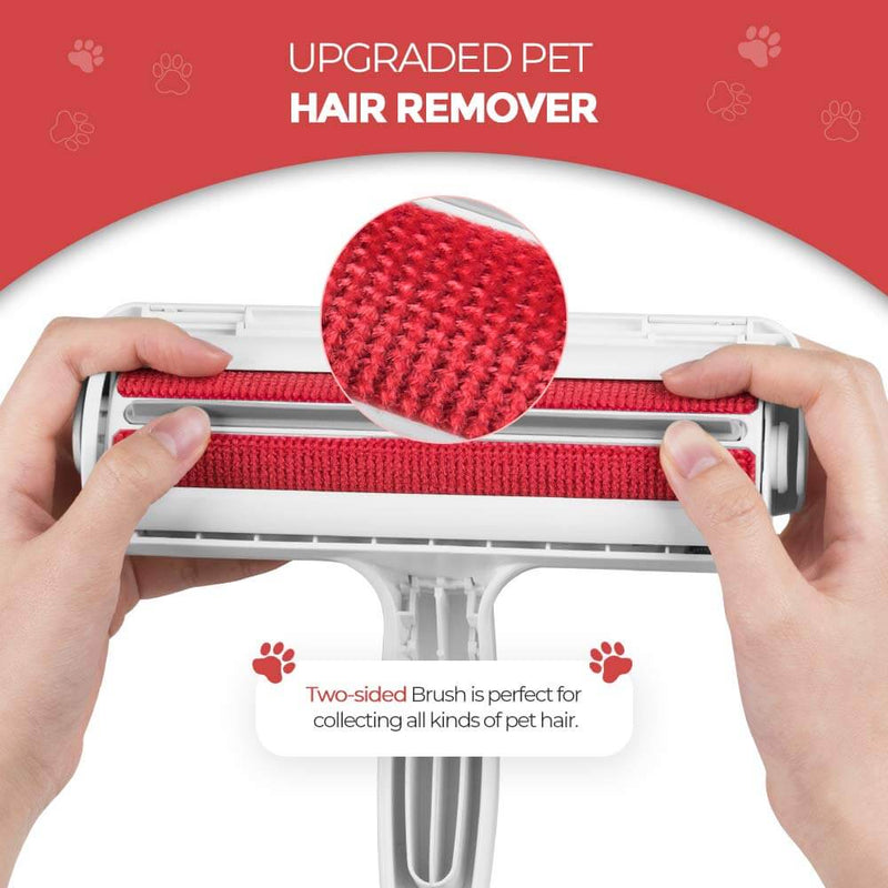 Reusable Pet Hair Remover Roller with Self-Cleaning Base