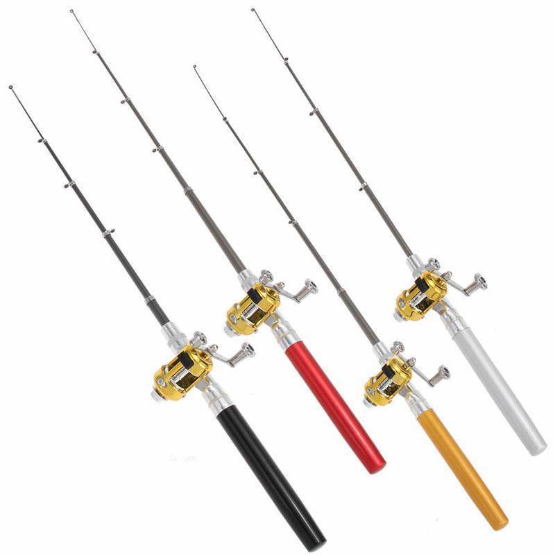 Mini Pen Fishing Rod With Reel Wheel