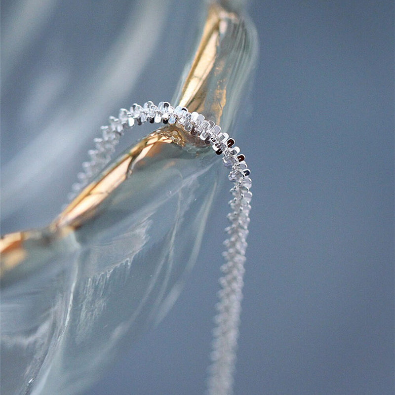 Pure Silver Sparkling Bracelet & Necklace